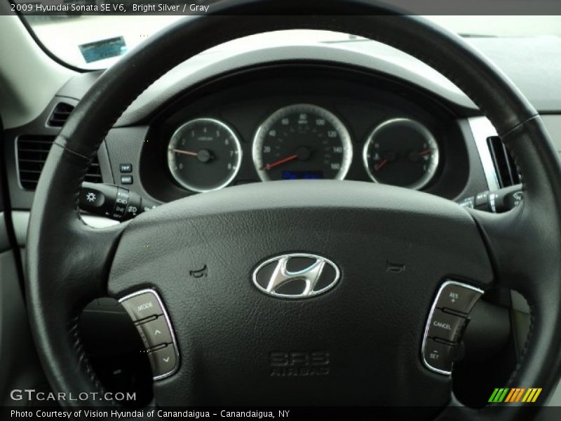Bright Silver / Gray 2009 Hyundai Sonata SE V6