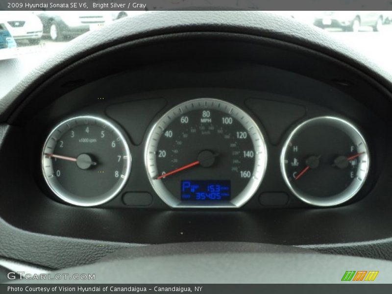 Bright Silver / Gray 2009 Hyundai Sonata SE V6