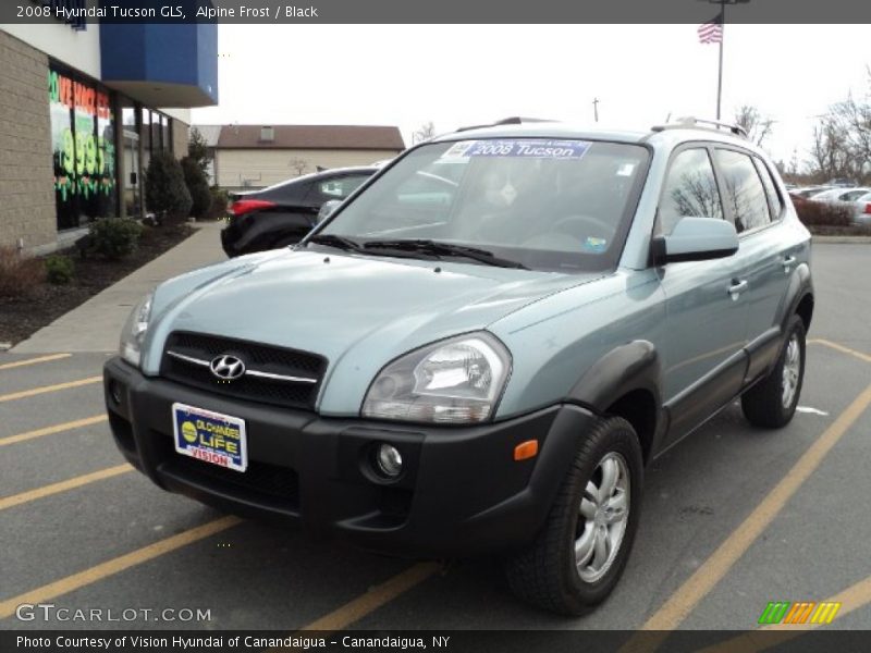 Alpine Frost / Black 2008 Hyundai Tucson GLS