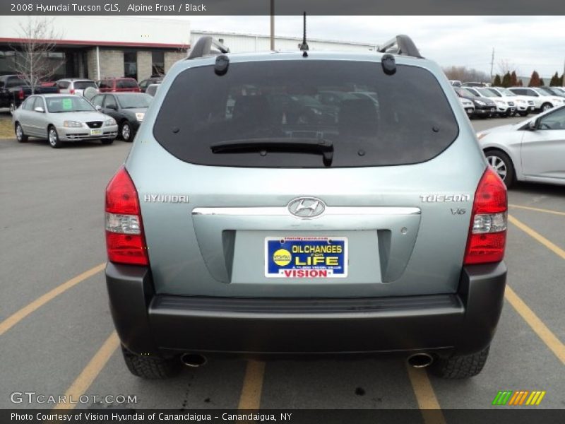Alpine Frost / Black 2008 Hyundai Tucson GLS