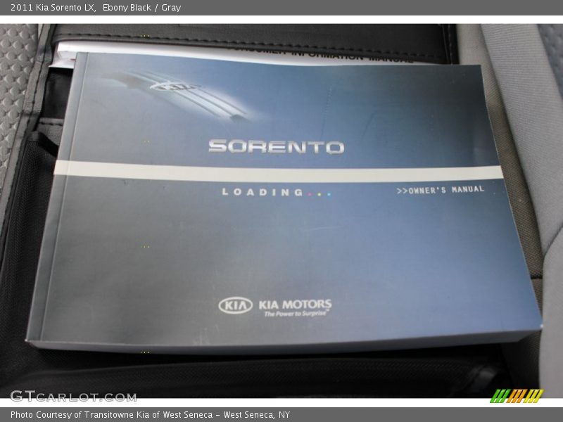 Ebony Black / Gray 2011 Kia Sorento LX