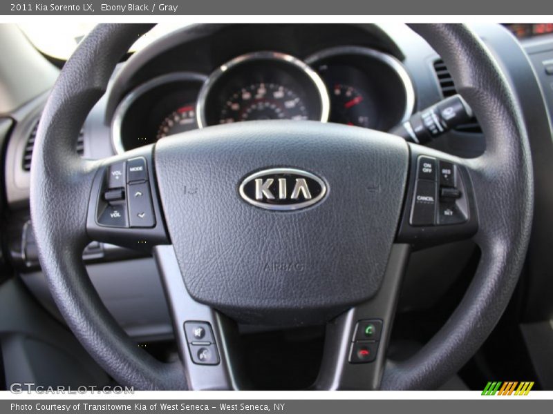 Ebony Black / Gray 2011 Kia Sorento LX
