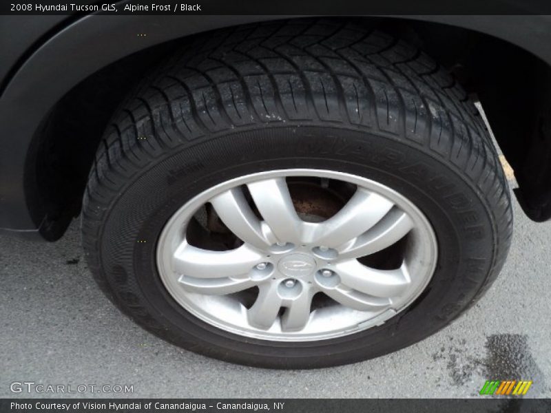 Alpine Frost / Black 2008 Hyundai Tucson GLS