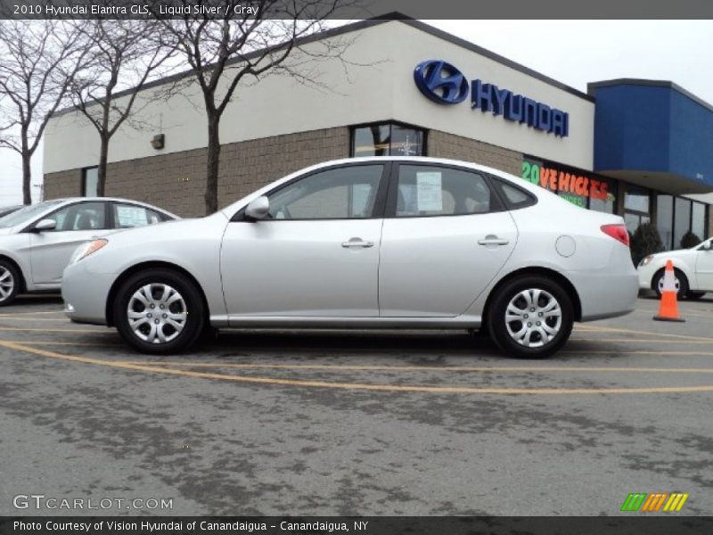 Liquid Silver / Gray 2010 Hyundai Elantra GLS