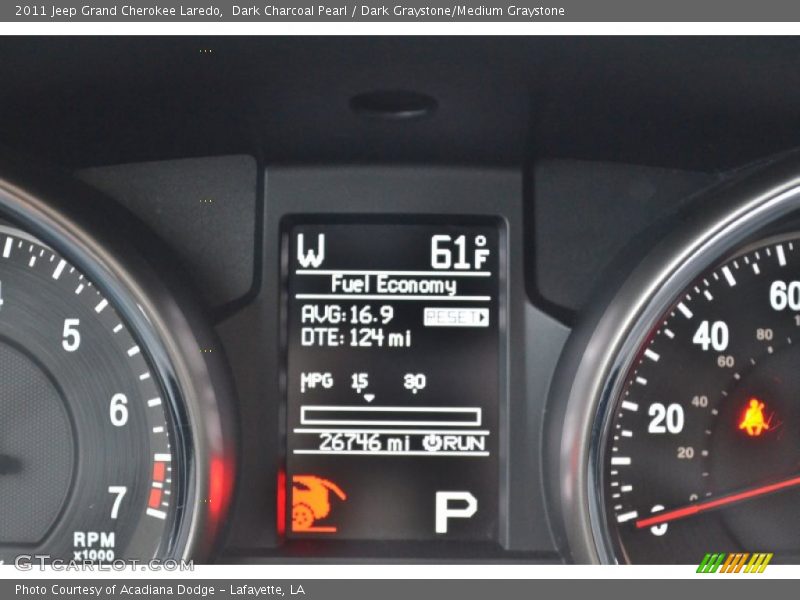 Dark Charcoal Pearl / Dark Graystone/Medium Graystone 2011 Jeep Grand Cherokee Laredo