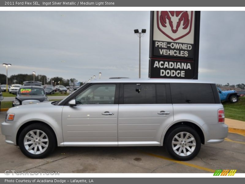 Ingot Silver Metallic / Medium Light Stone 2011 Ford Flex SEL