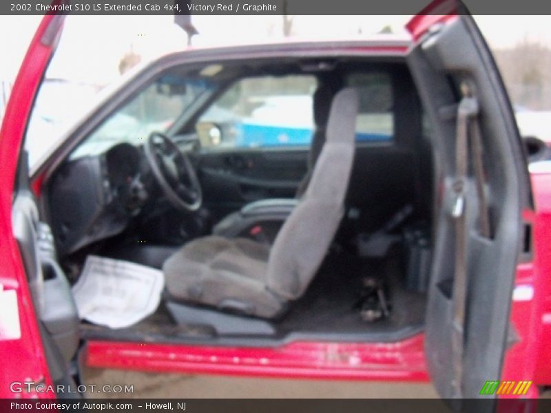 Victory Red / Graphite 2002 Chevrolet S10 LS Extended Cab 4x4