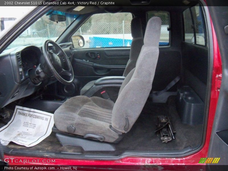 Victory Red / Graphite 2002 Chevrolet S10 LS Extended Cab 4x4