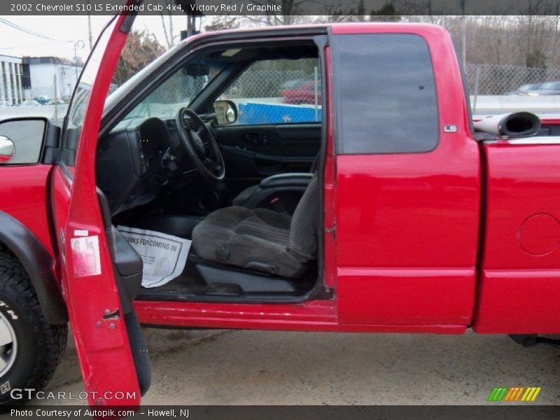 Victory Red / Graphite 2002 Chevrolet S10 LS Extended Cab 4x4