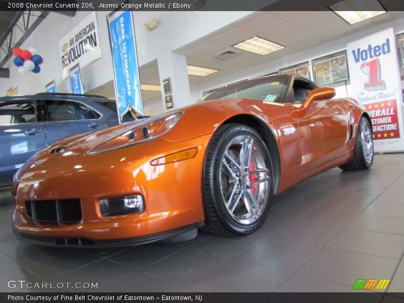 Atomic Orange Metallic / Ebony 2008 Chevrolet Corvette Z06