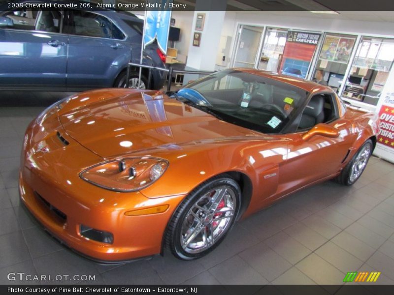 Atomic Orange Metallic / Ebony 2008 Chevrolet Corvette Z06