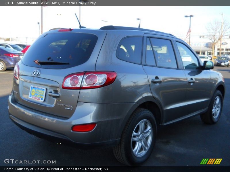 Mineral Gray / Gray 2011 Hyundai Santa Fe GLS AWD