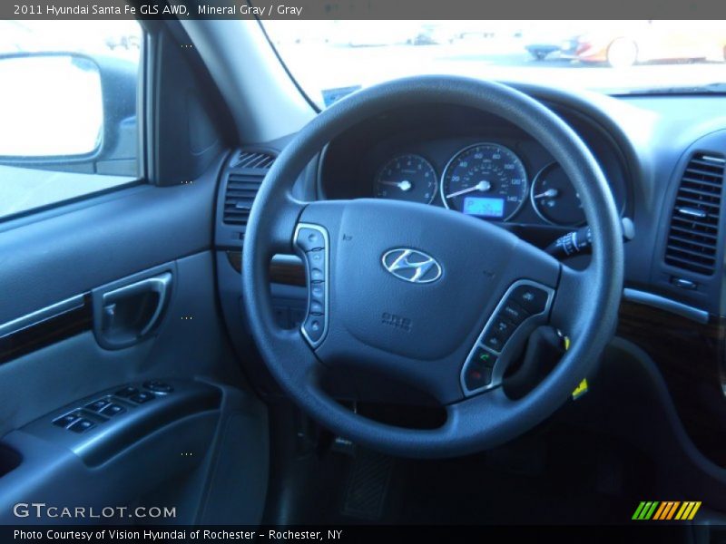 Mineral Gray / Gray 2011 Hyundai Santa Fe GLS AWD