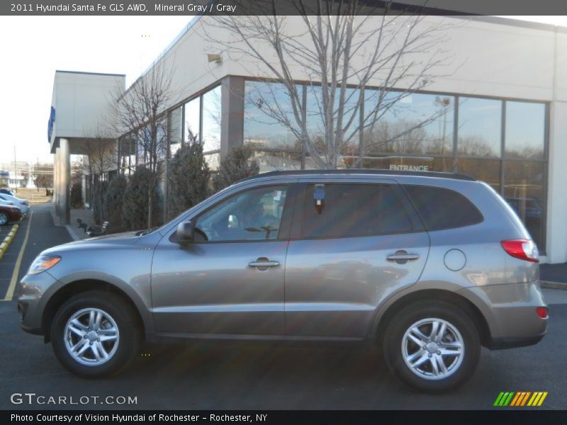 Mineral Gray / Gray 2011 Hyundai Santa Fe GLS AWD