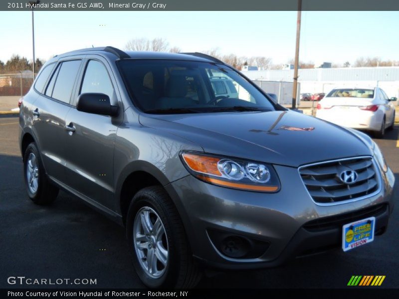 Mineral Gray / Gray 2011 Hyundai Santa Fe GLS AWD