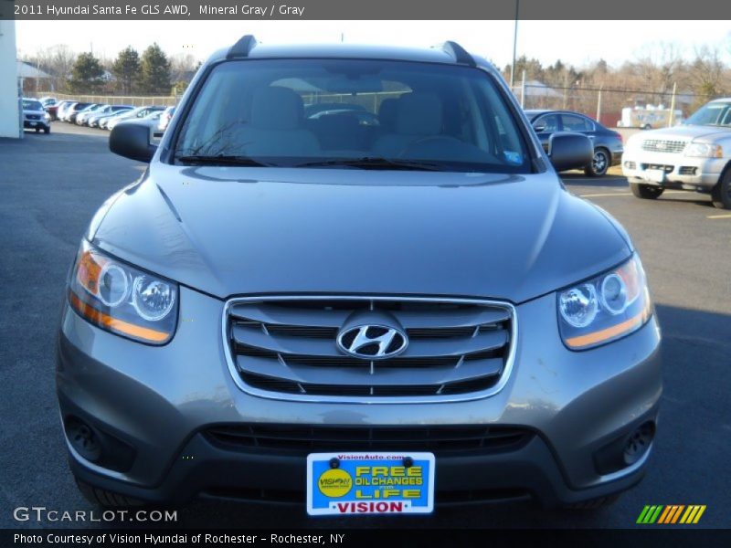 Mineral Gray / Gray 2011 Hyundai Santa Fe GLS AWD