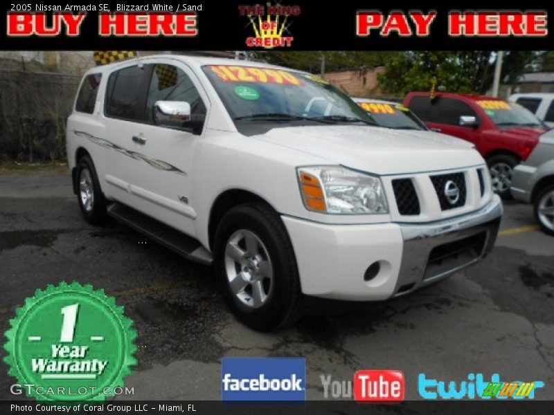 Blizzard White / Sand 2005 Nissan Armada SE
