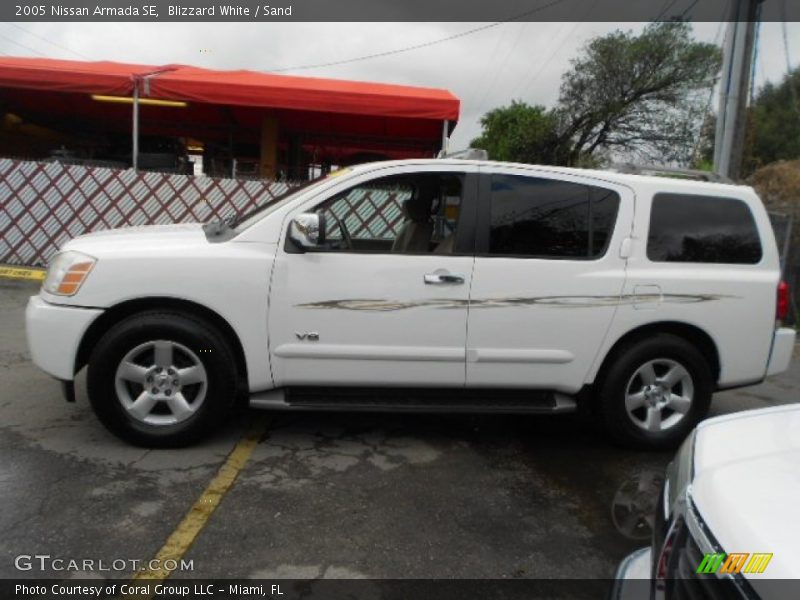 Blizzard White / Sand 2005 Nissan Armada SE