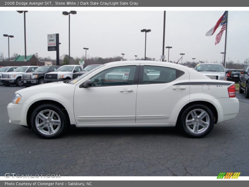 Stone White / Dark Slate Gray/Light Slate Gray 2008 Dodge Avenger SXT