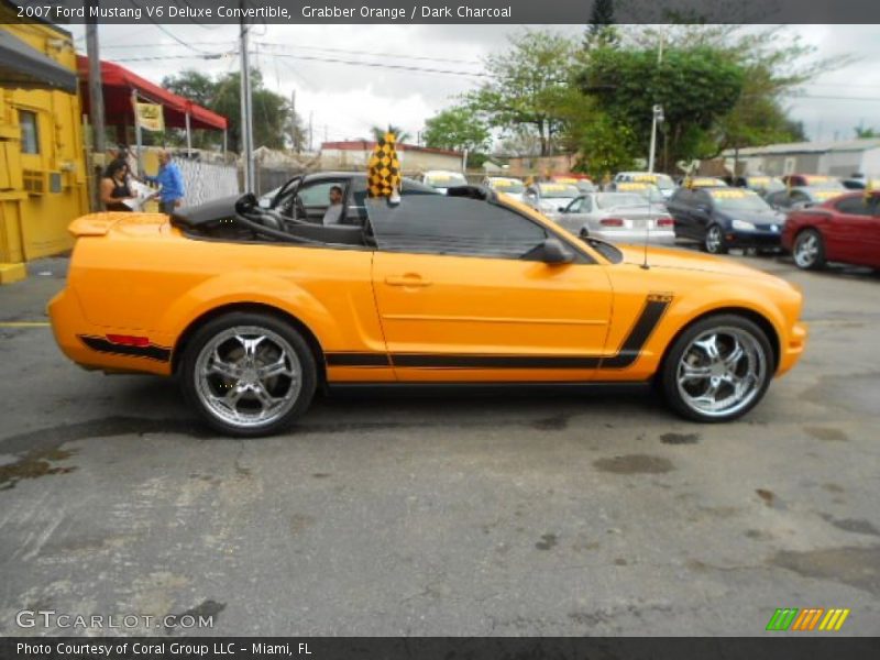 Grabber Orange / Dark Charcoal 2007 Ford Mustang V6 Deluxe Convertible