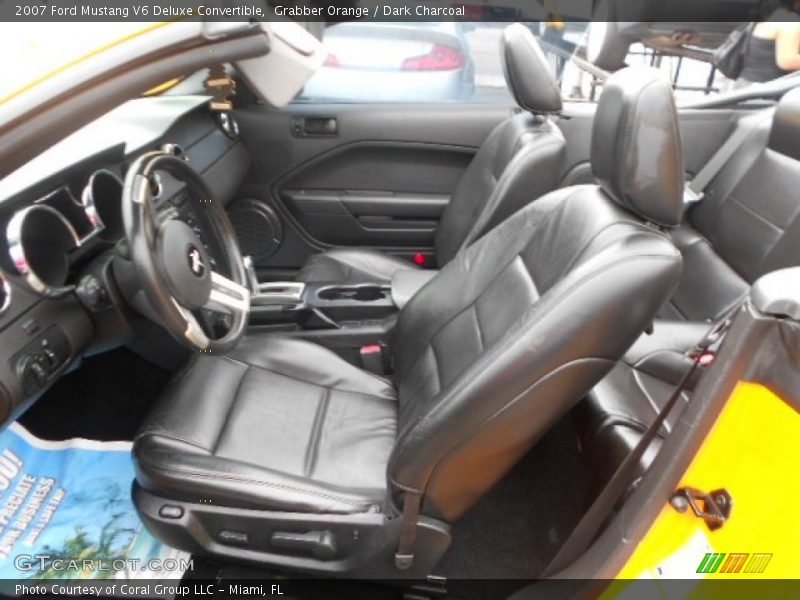 Grabber Orange / Dark Charcoal 2007 Ford Mustang V6 Deluxe Convertible