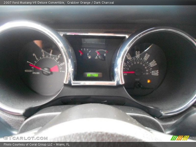Grabber Orange / Dark Charcoal 2007 Ford Mustang V6 Deluxe Convertible