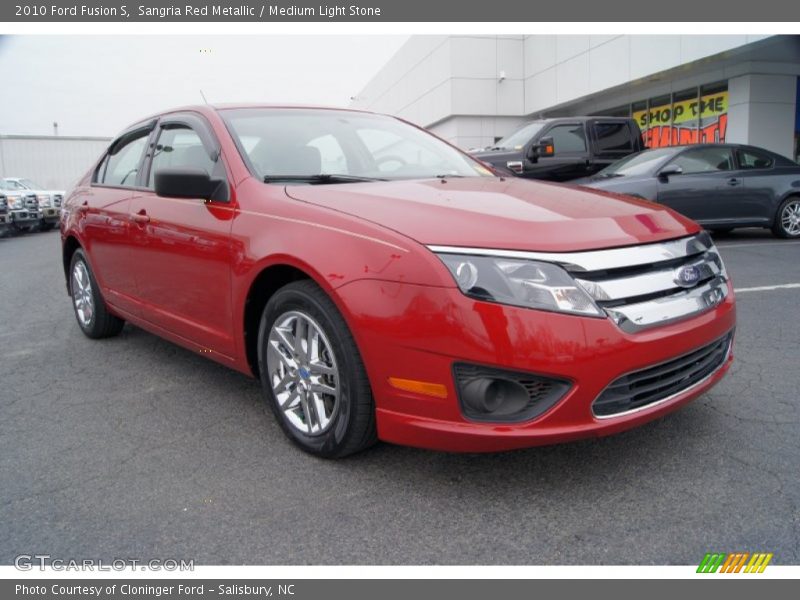 Sangria Red Metallic / Medium Light Stone 2010 Ford Fusion S