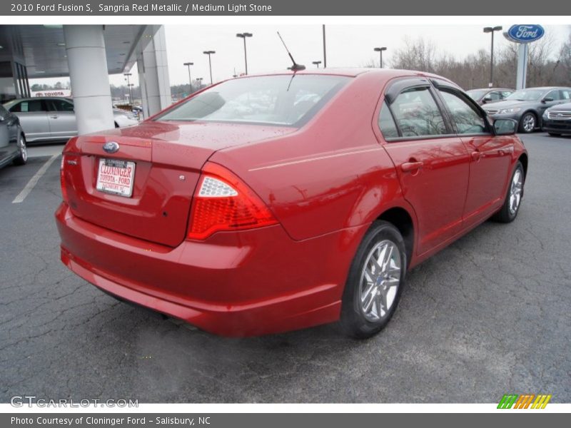 Sangria Red Metallic / Medium Light Stone 2010 Ford Fusion S
