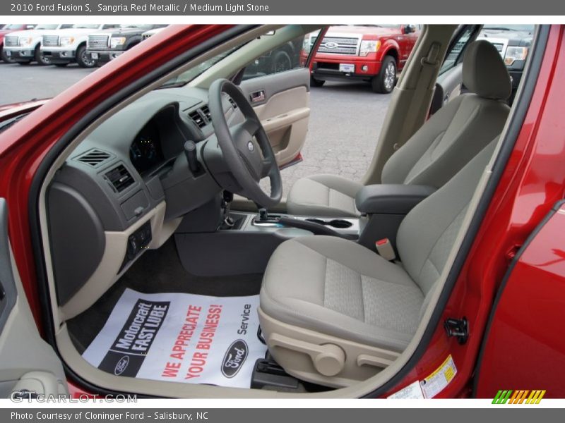 Sangria Red Metallic / Medium Light Stone 2010 Ford Fusion S