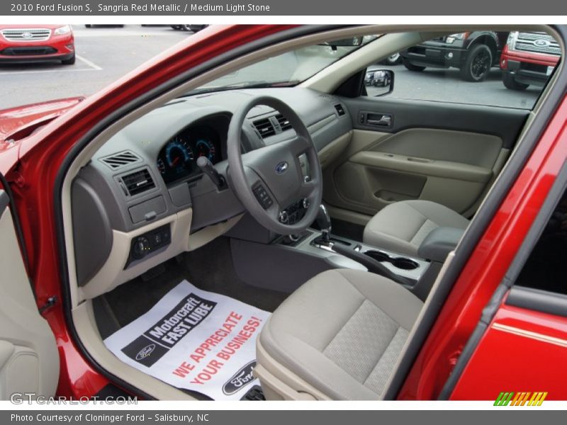 Sangria Red Metallic / Medium Light Stone 2010 Ford Fusion S