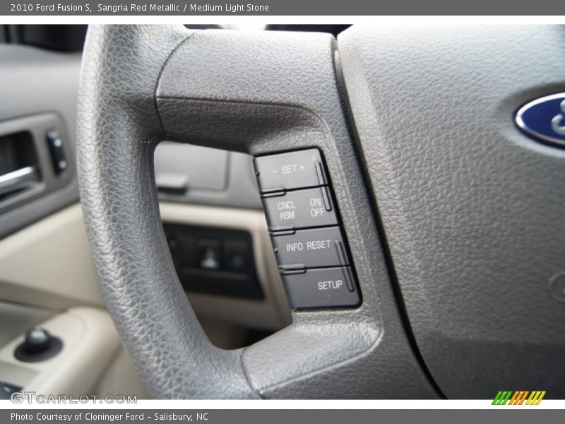 Sangria Red Metallic / Medium Light Stone 2010 Ford Fusion S