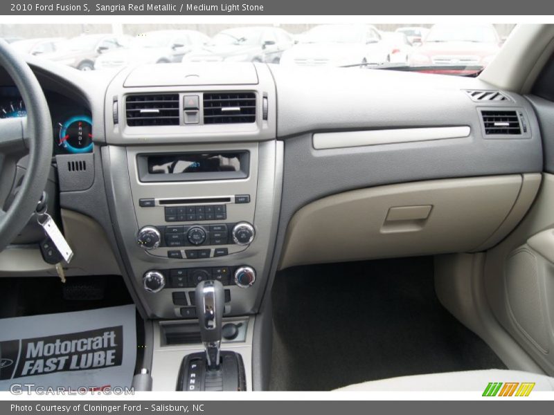 Sangria Red Metallic / Medium Light Stone 2010 Ford Fusion S
