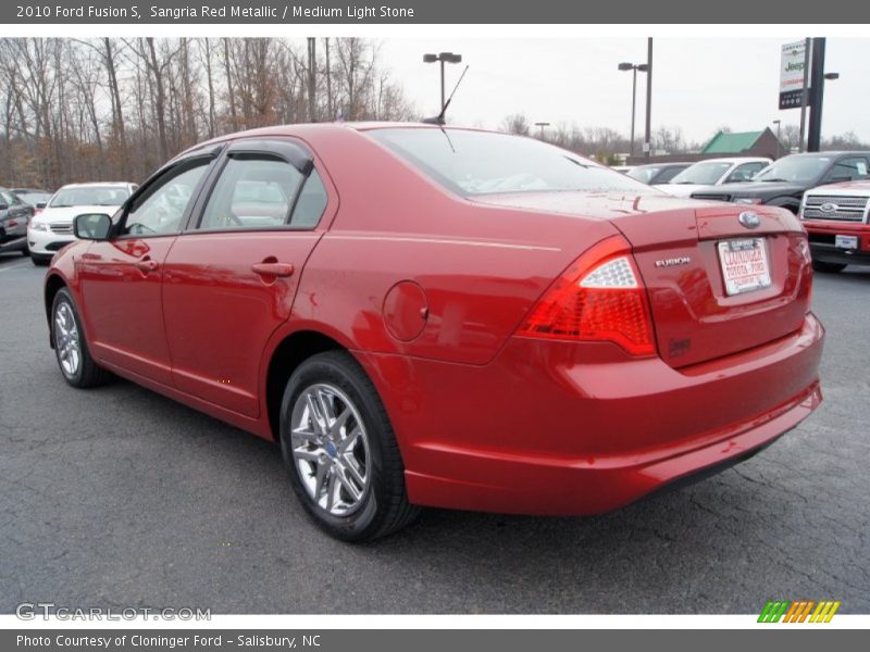 Sangria Red Metallic / Medium Light Stone 2010 Ford Fusion S
