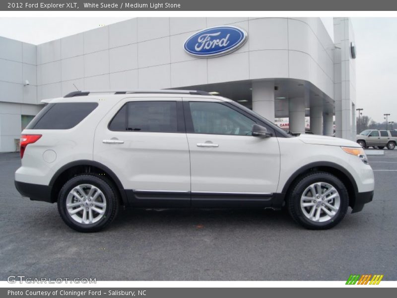 White Suede / Medium Light Stone 2012 Ford Explorer XLT