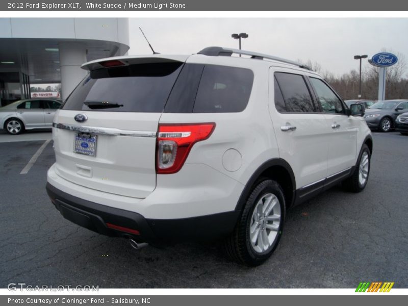 White Suede / Medium Light Stone 2012 Ford Explorer XLT