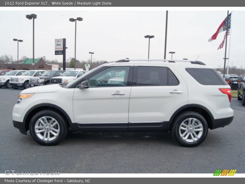 White Suede / Medium Light Stone 2012 Ford Explorer XLT
