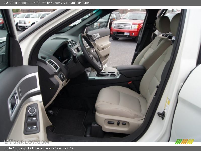 White Suede / Medium Light Stone 2012 Ford Explorer XLT