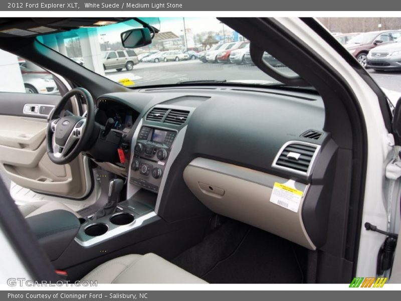 White Suede / Medium Light Stone 2012 Ford Explorer XLT