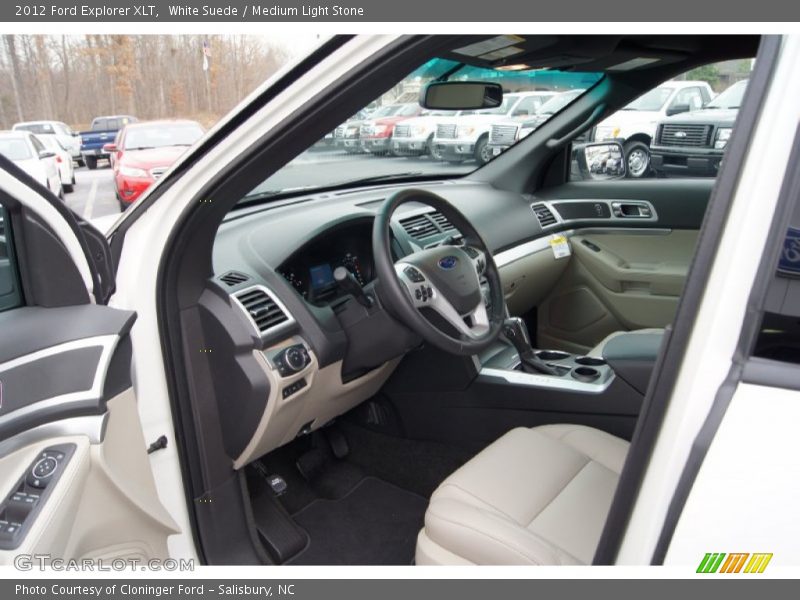 White Suede / Medium Light Stone 2012 Ford Explorer XLT