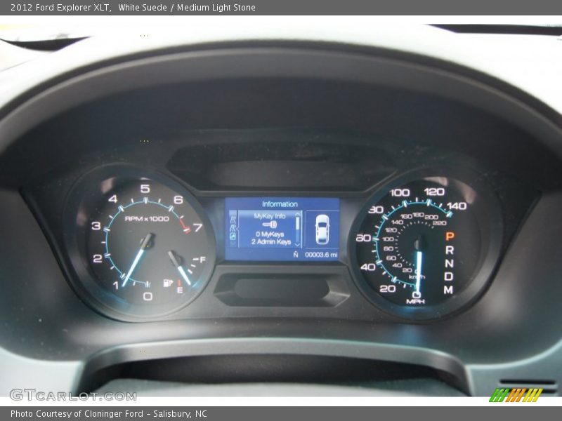White Suede / Medium Light Stone 2012 Ford Explorer XLT