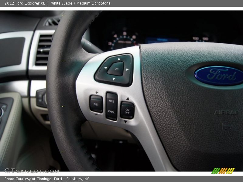 White Suede / Medium Light Stone 2012 Ford Explorer XLT