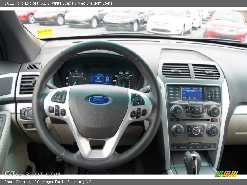 White Suede / Medium Light Stone 2012 Ford Explorer XLT