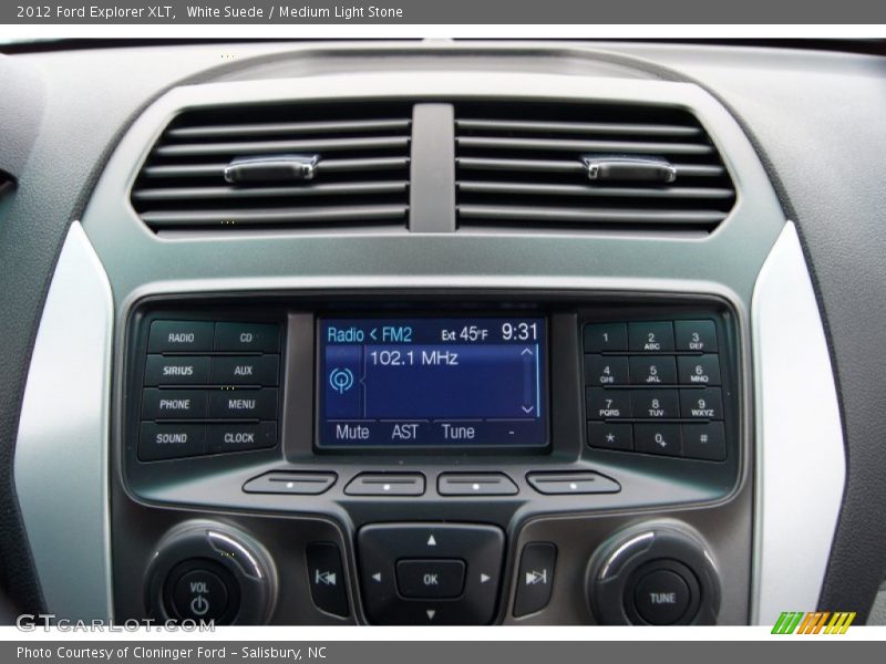 White Suede / Medium Light Stone 2012 Ford Explorer XLT