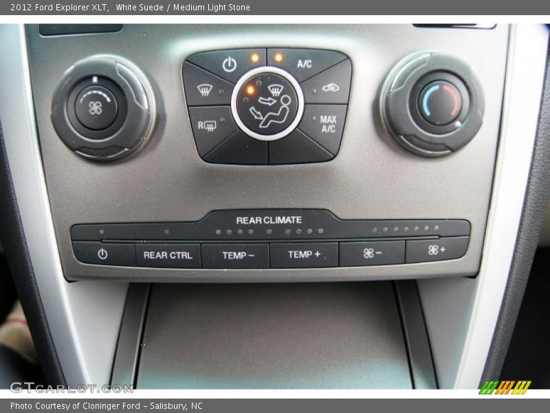 White Suede / Medium Light Stone 2012 Ford Explorer XLT