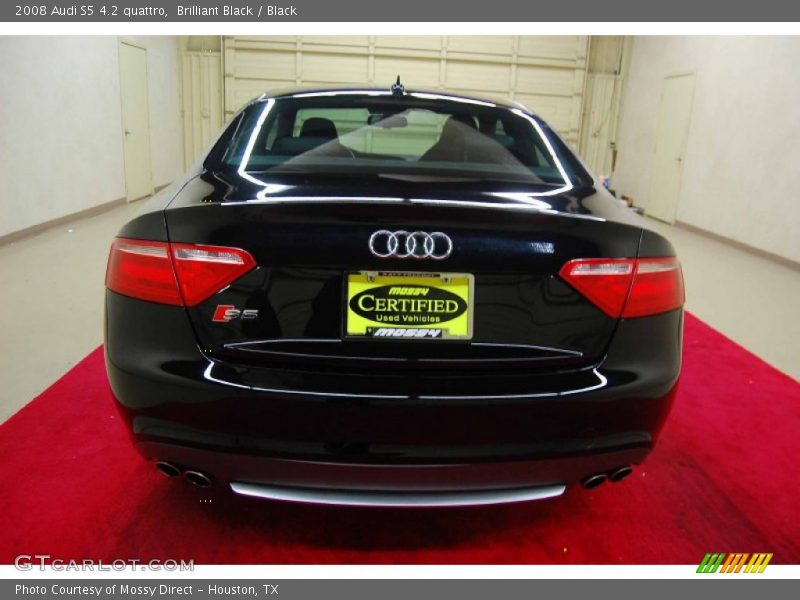 Brilliant Black / Black 2008 Audi S5 4.2 quattro