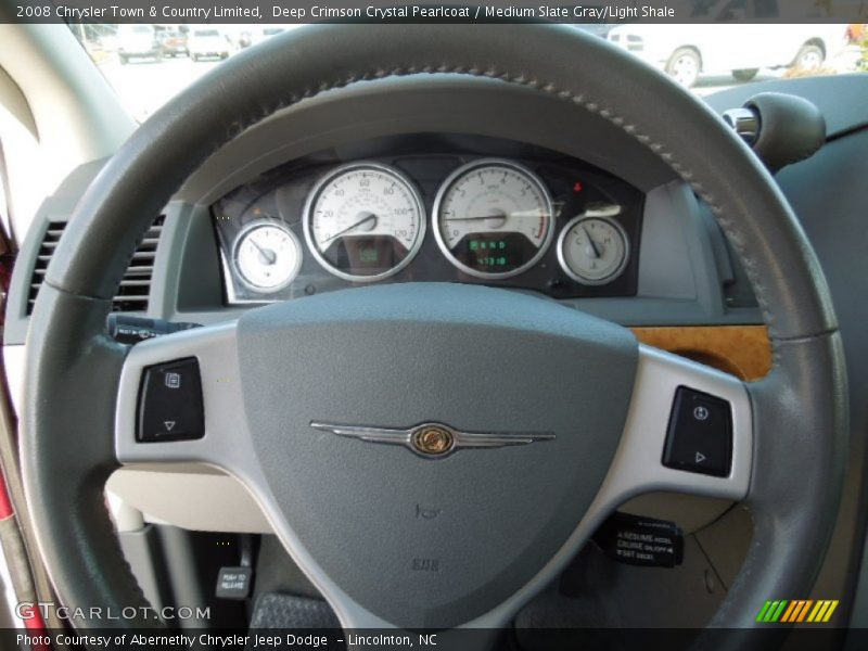 Deep Crimson Crystal Pearlcoat / Medium Slate Gray/Light Shale 2008 Chrysler Town & Country Limited