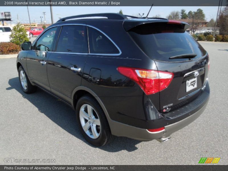 Black Diamond Metallic / Beige 2008 Hyundai Veracruz Limited AWD