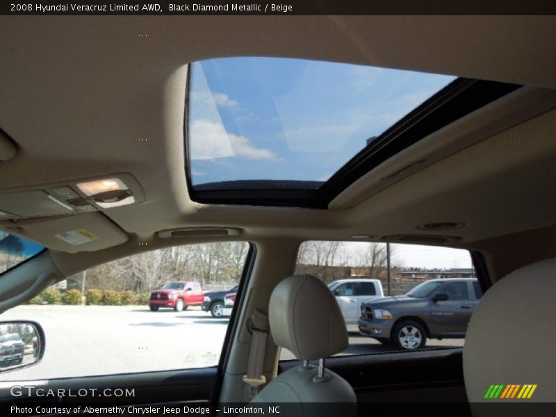 Black Diamond Metallic / Beige 2008 Hyundai Veracruz Limited AWD