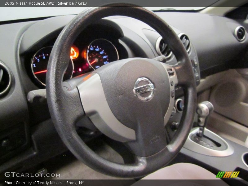 Silver Ice / Gray 2009 Nissan Rogue SL AWD