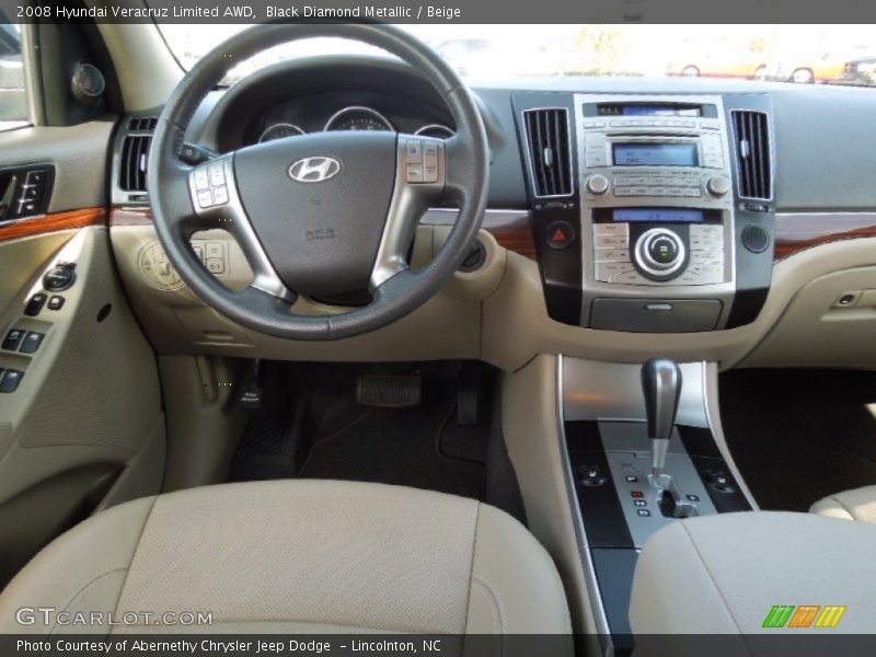 Black Diamond Metallic / Beige 2008 Hyundai Veracruz Limited AWD